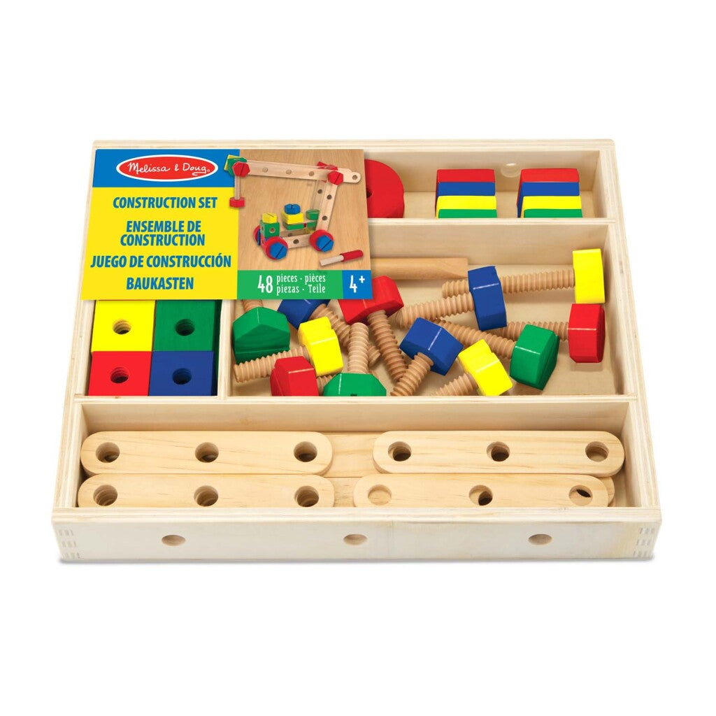 Melissa & Doug Houten Constructie Set 48-Delig Bouwen Joy&Bloom
