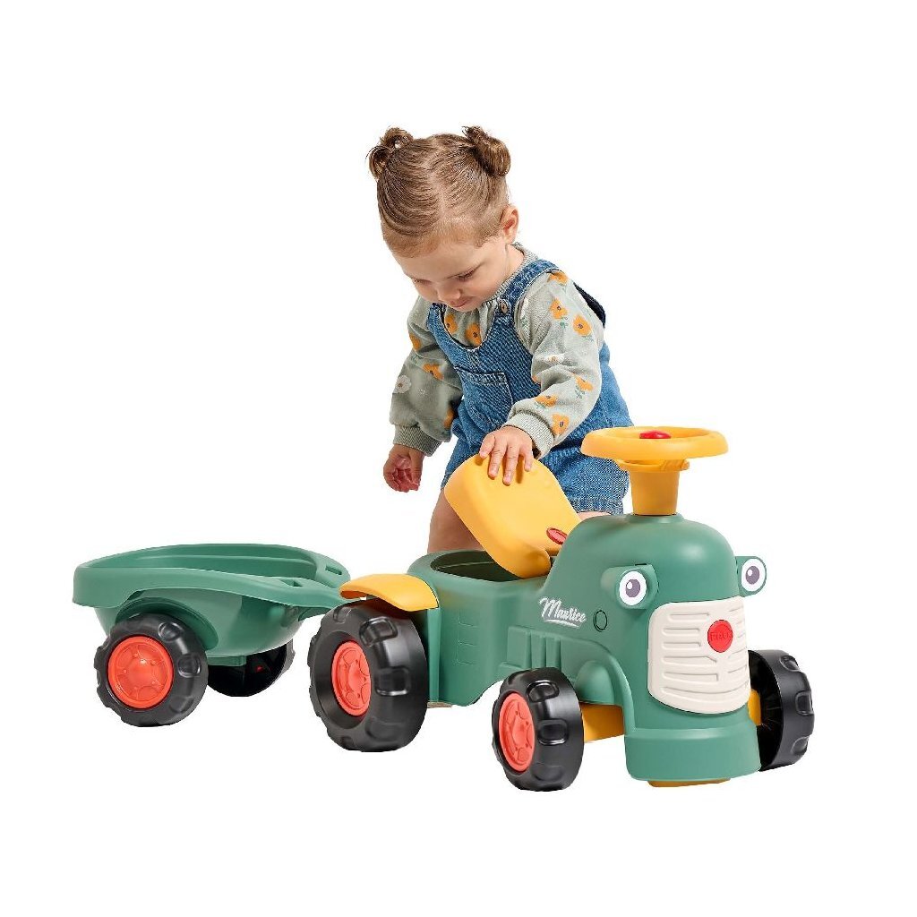 Falk Maurice Looptractor Set Groen/Geel Tractors Joy&Bloom