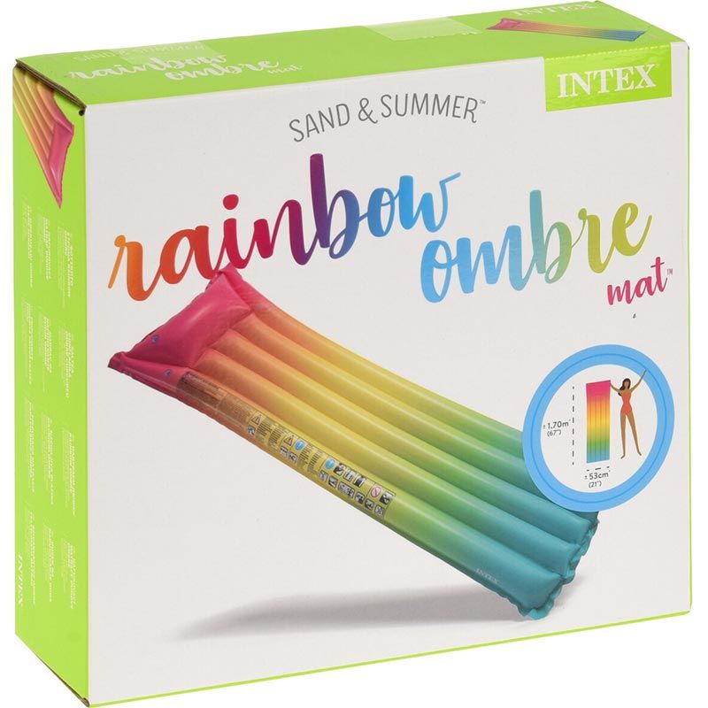 Intex Luchtbed - Regenboog - 170 X 53 Cm Luchtbedden Joy&Bloom