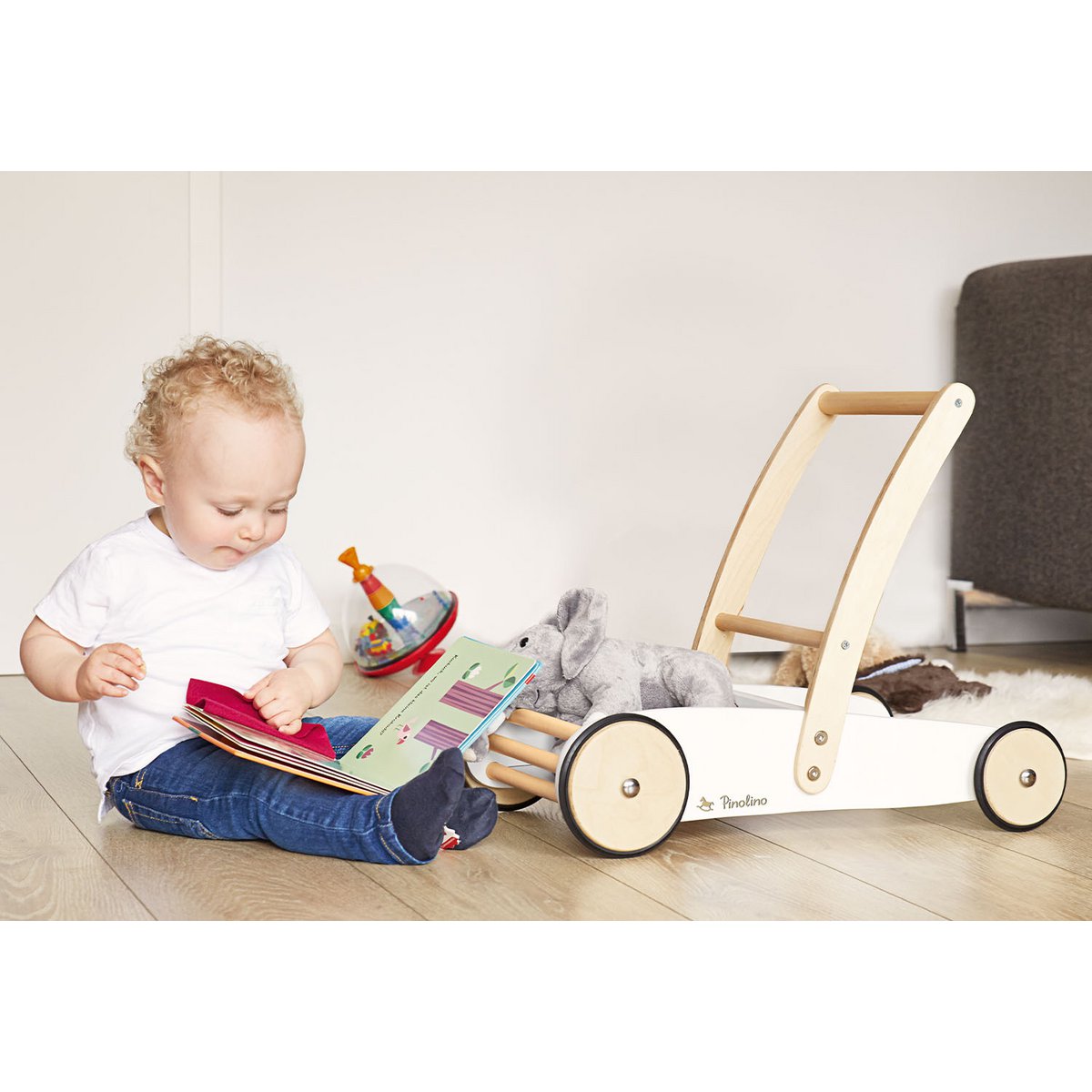 Loopwagen "uli", wit Joy&Bloom