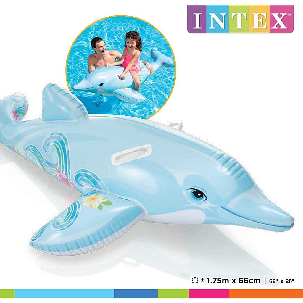 Intex 58535Np Ride-On Dolfijn 175X66 Cm Relaxen en Spelen Joy&Bloom
