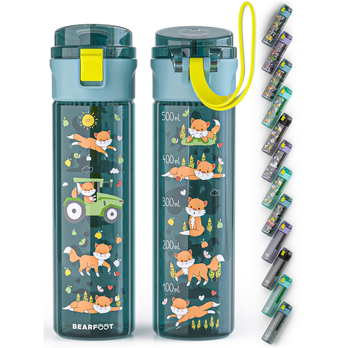 Kinderdrinkfles, 500 ml, licht - tractorblauw Joy&Bloom
