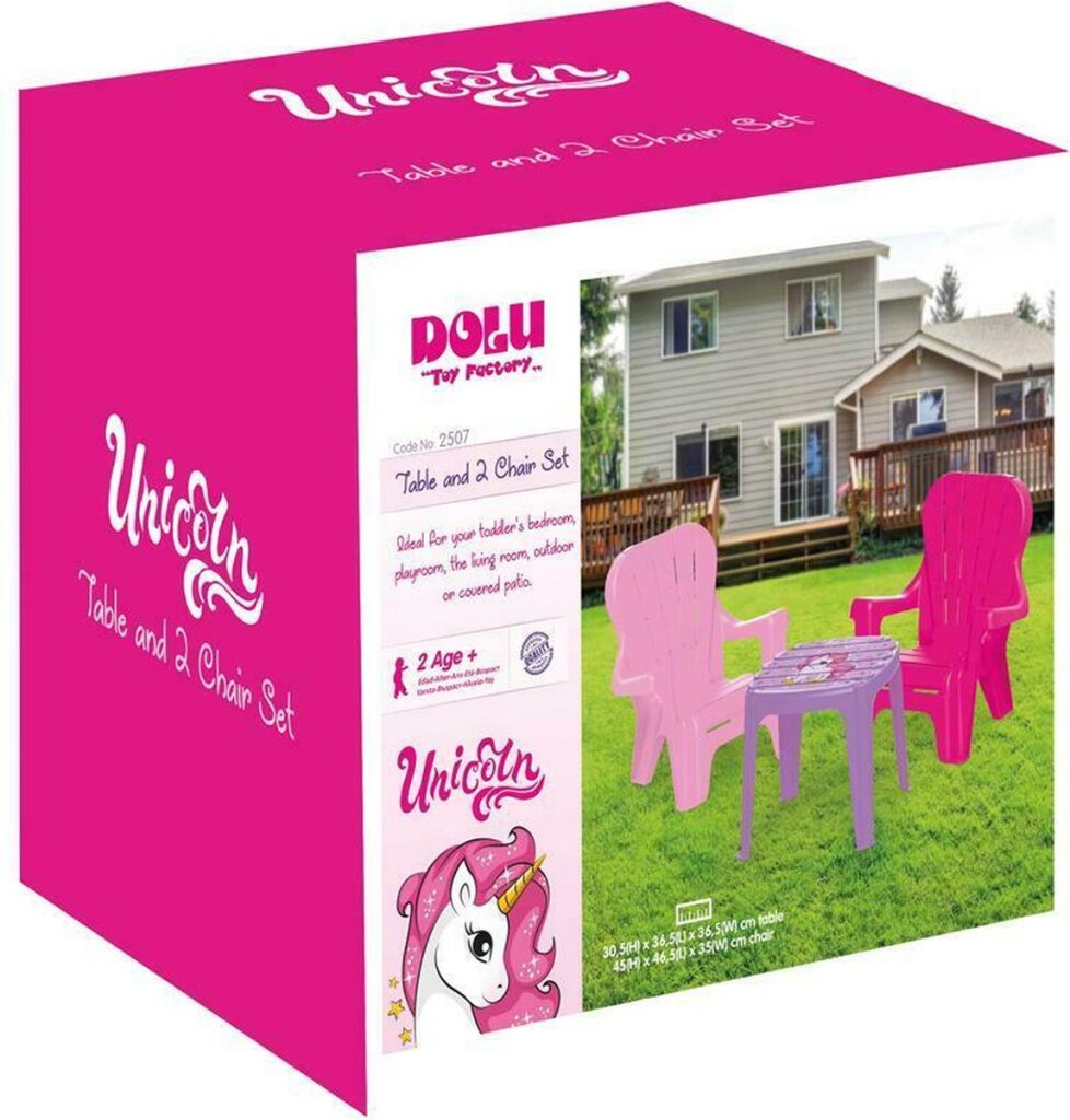 Dolu Unicorn Roze Tafel Met Stoeltjes Tafel en Stoel Sets Joy&Bloom