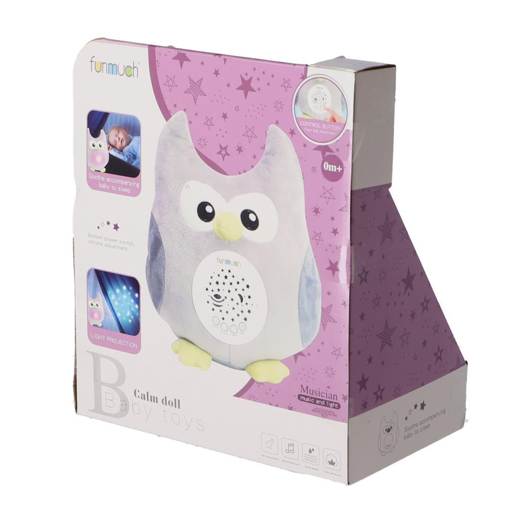 Overige Merken Knuffelprojector Uil + Licht En Geluid Interactieve Knuffels Joy&Bloom