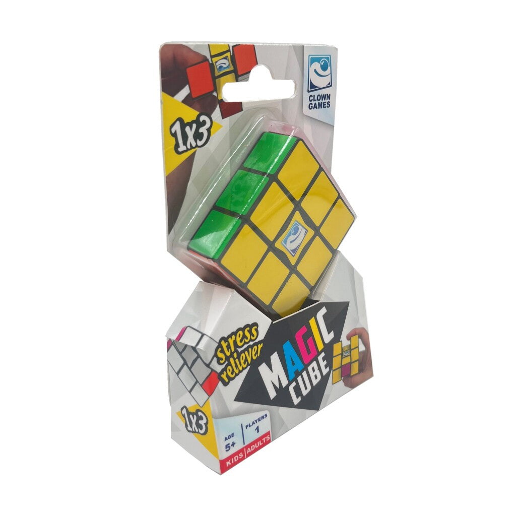 Clown Games Magic Cube 1X3 Diverse Puzzels Joy&Bloom