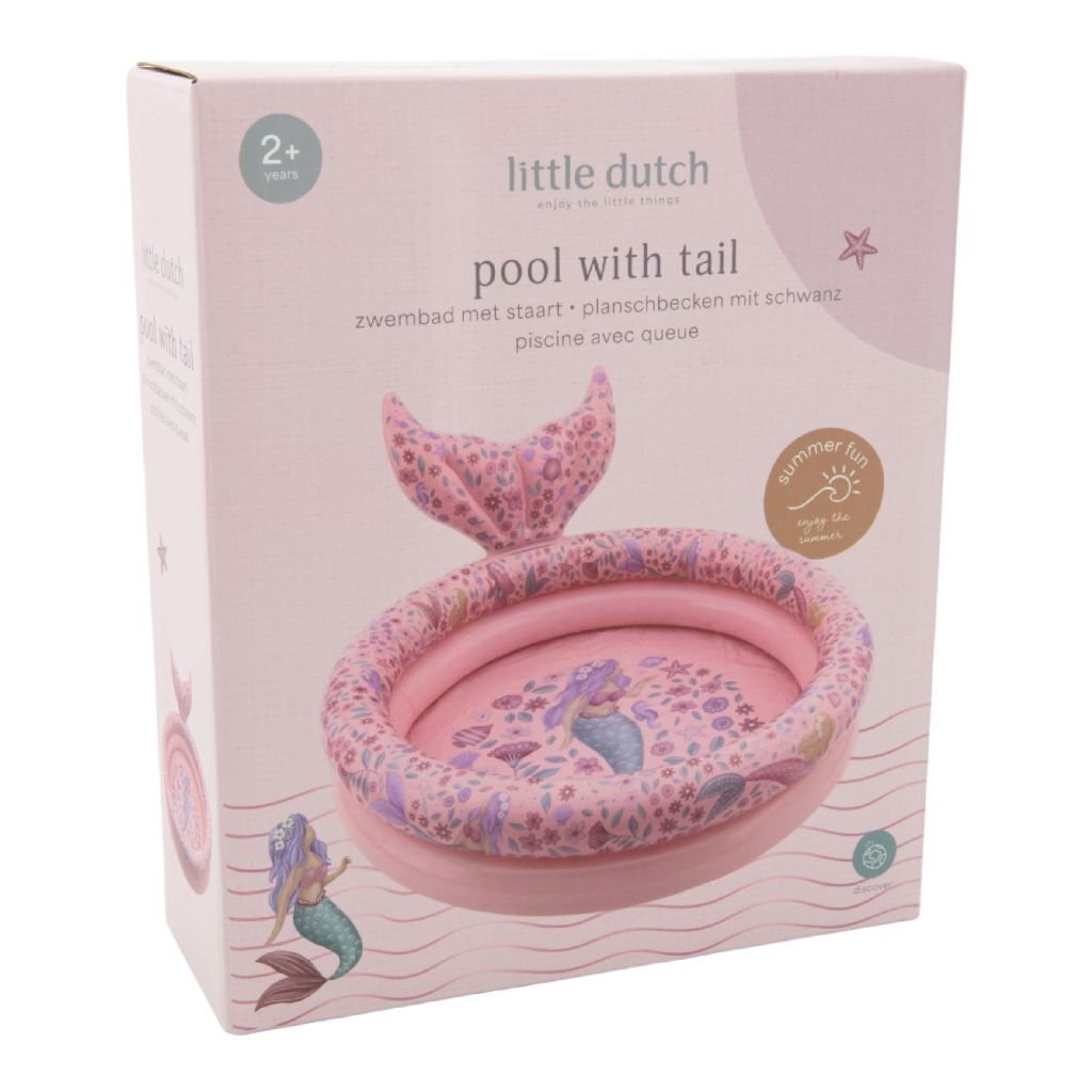Little Dutch Dreamy Mermaid Zwembad Met Staart 80 Cm Roze Kinderzwembaden Joy&Bloom