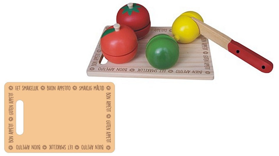 Simply For Kids Houten Fruit Snijset Default Title Huishouden & Keuken Joy&Bloom