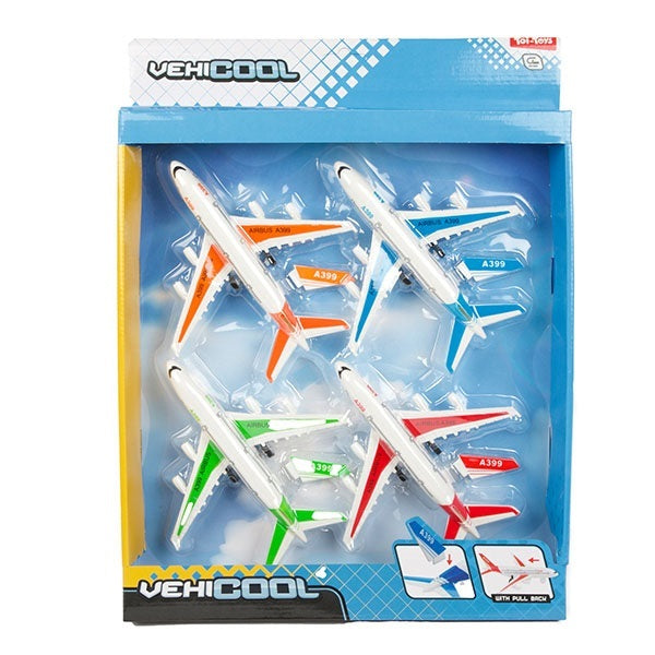 Toi-Toys Planes &Amp; Helicopters Set Vliegtuigen 4Stuks Pull Back Default Title Vliegtuigen Joy&Bloom