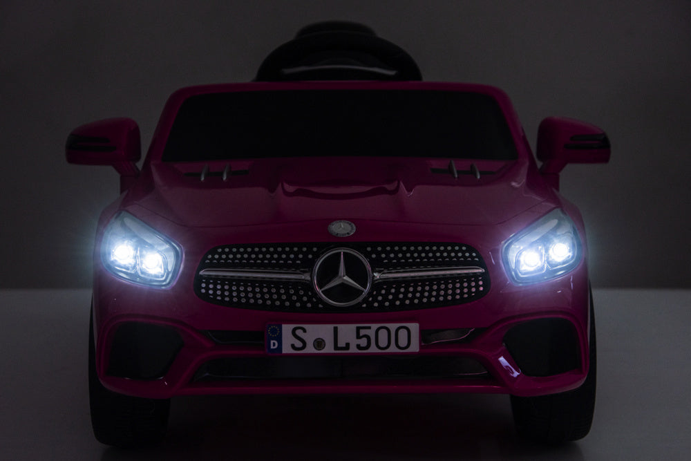 Mercedes Sl500, 12 Volt Elektrische Kinderauto Met Een Lithium Accu, Rubberen Banden, Leder Zitje En Meer! Kinderauto's Joy&Bloom