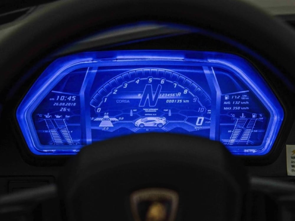 Lamborghini Aventador, 2-Persoons 24 Volt Elektrische Kinderauto Met Rubberen Banden, Leder Zitje! Kinderauto's Joy&Bloom