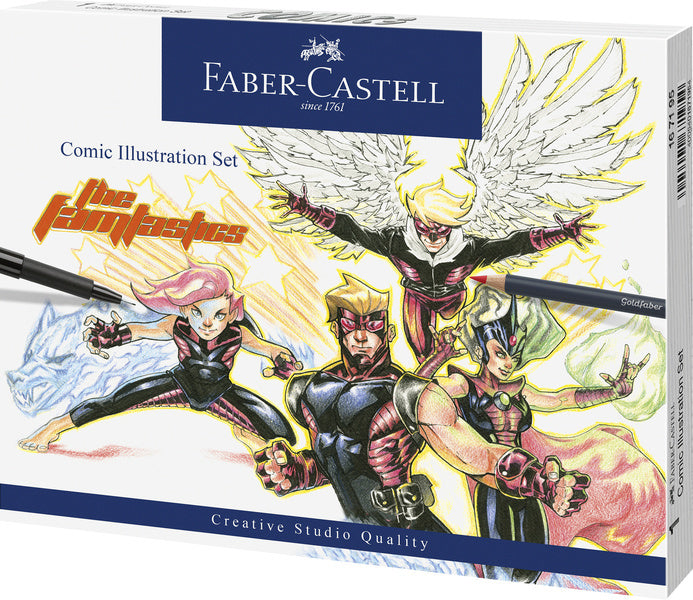Faber Castell Fc-167195 Tekenstift Faber-Castell Pitt Artist Pen Comic Illustratie Set Default Title Tekenen Joy&Bloom