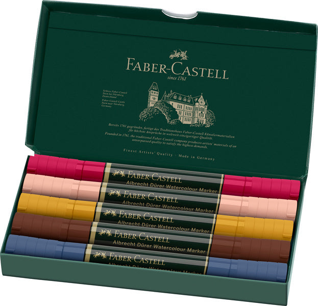 Faber Castell Fc-160307 Wk25Aquarel Marker Fc Albrechtdürer 5 Stuks Portrait Schilderen Joy&Bloom