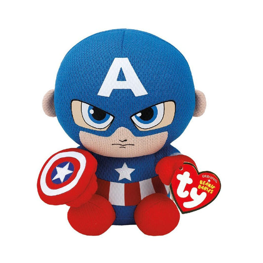 Ty Beanie Babies Marvel Knuffel Captain America 15 Cm Default Title TY Beanie Boos Joy&Bloom