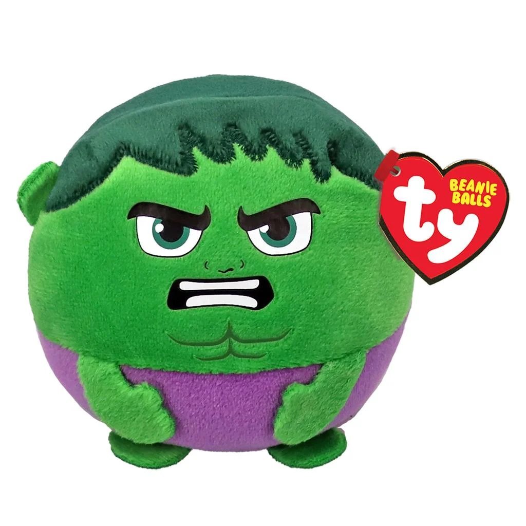 Ty Beanie Balls Marvel Knuffel Hulk 10 Cm Default Title TY Beanie Balls Joy&Bloom