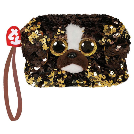 Ty Fashion Portemonnee Hond Brutus 13 Cm Bruin/Goud Default Title TY Diversen Joy&Bloom