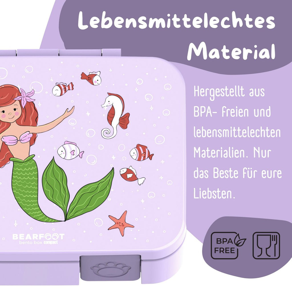 Lunchbox, lek -proof - zeemeermin lila Joy&Bloom