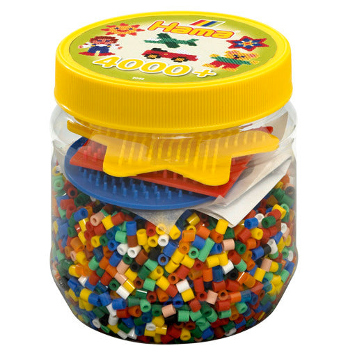 Hama Strijkkralen In Ton 4000 Stuks + 3 Grondplaten Strijkkralen Joy&Bloom