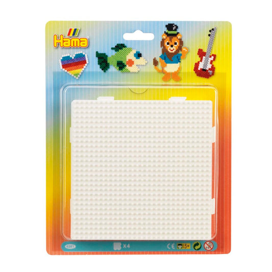 Hama Strijkkralen Grondplaten 4 Stuks Wit Default Title Strijkkralen Joy&Bloom