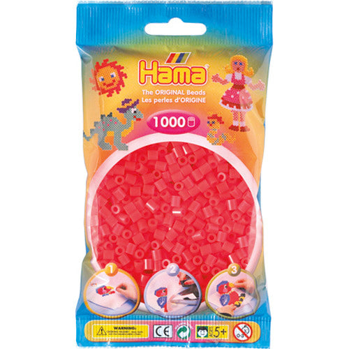 Hama Strijkkralen 1000 Stuks Rood Neon Default Title Strijkkralen Joy&Bloom