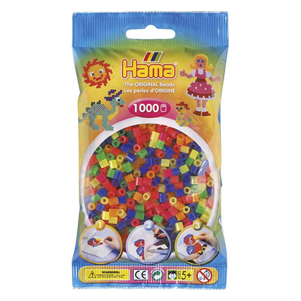 Hama Strijkkralen Neon Kleuren Mix 1000 Stuks Default Title Strijkkralen Joy&Bloom