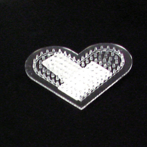 Hama Strijkkralen Grondplaat Hart Klein Transparant Default Title Strijkkralen Joy&Bloom