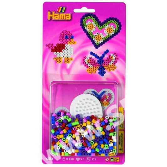 Hama Strijkkralen Vogel/Hart/Vlinder 450 Stuks Default Title Strijkkralen Joy&Bloom