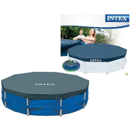 Intex 28030 Afdekzeil Voor Frame Zwembad 305Cm Blauw Default Title Zomerafdekking Joy&Bloom
