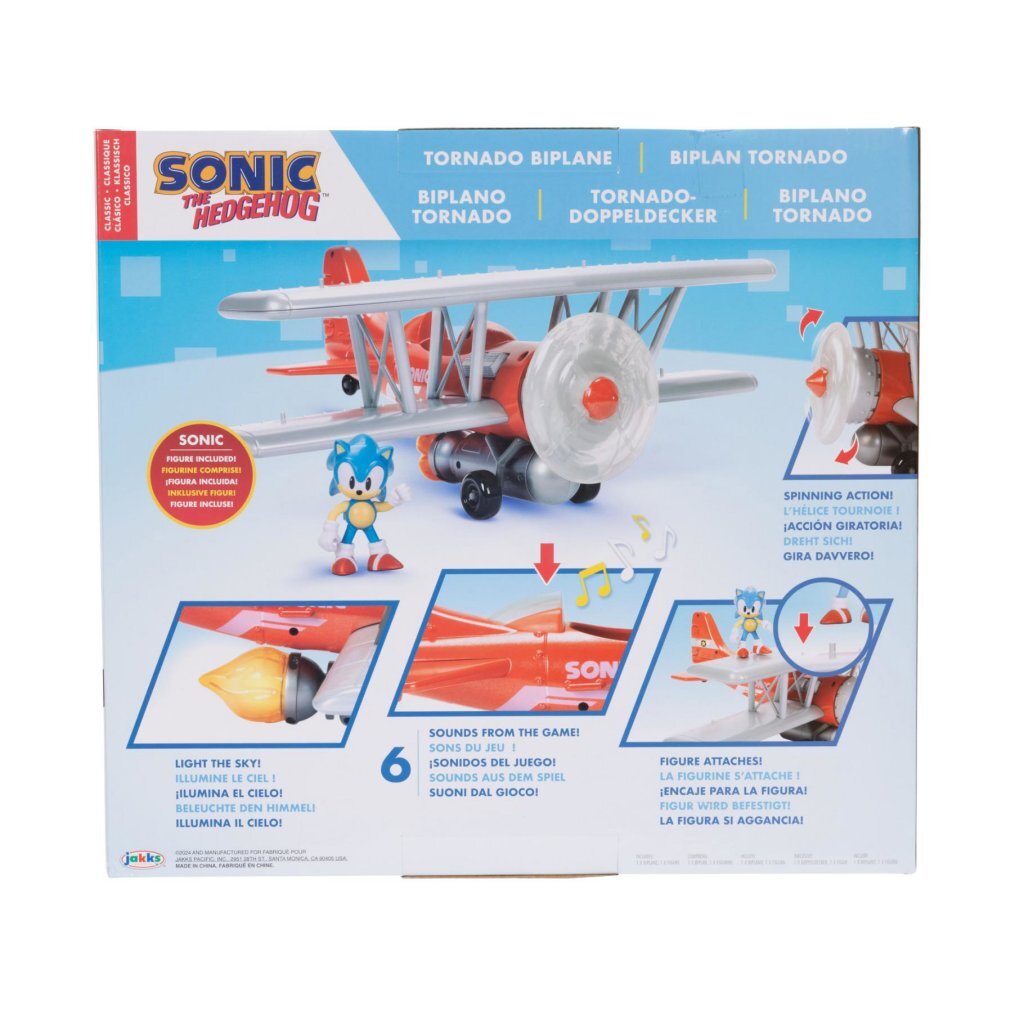 Overige Merken Sonic Tornado Biplane + Licht En Geluid Actiefiguren/Speelfiguren Joy&Bloom
