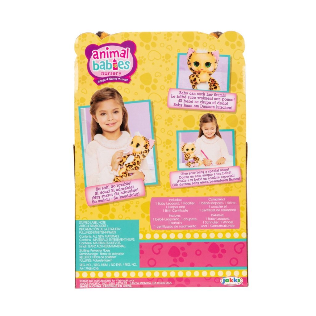 Jakks Animal Babies Luipaard + Geluid Knuffels Joy&Bloom
