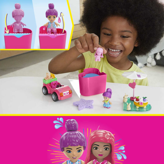 Mega Bloks Mega Barbie Color Reveal Cabrio Bouwspeelgoed Default Title Mega Bloks Joy&Bloom