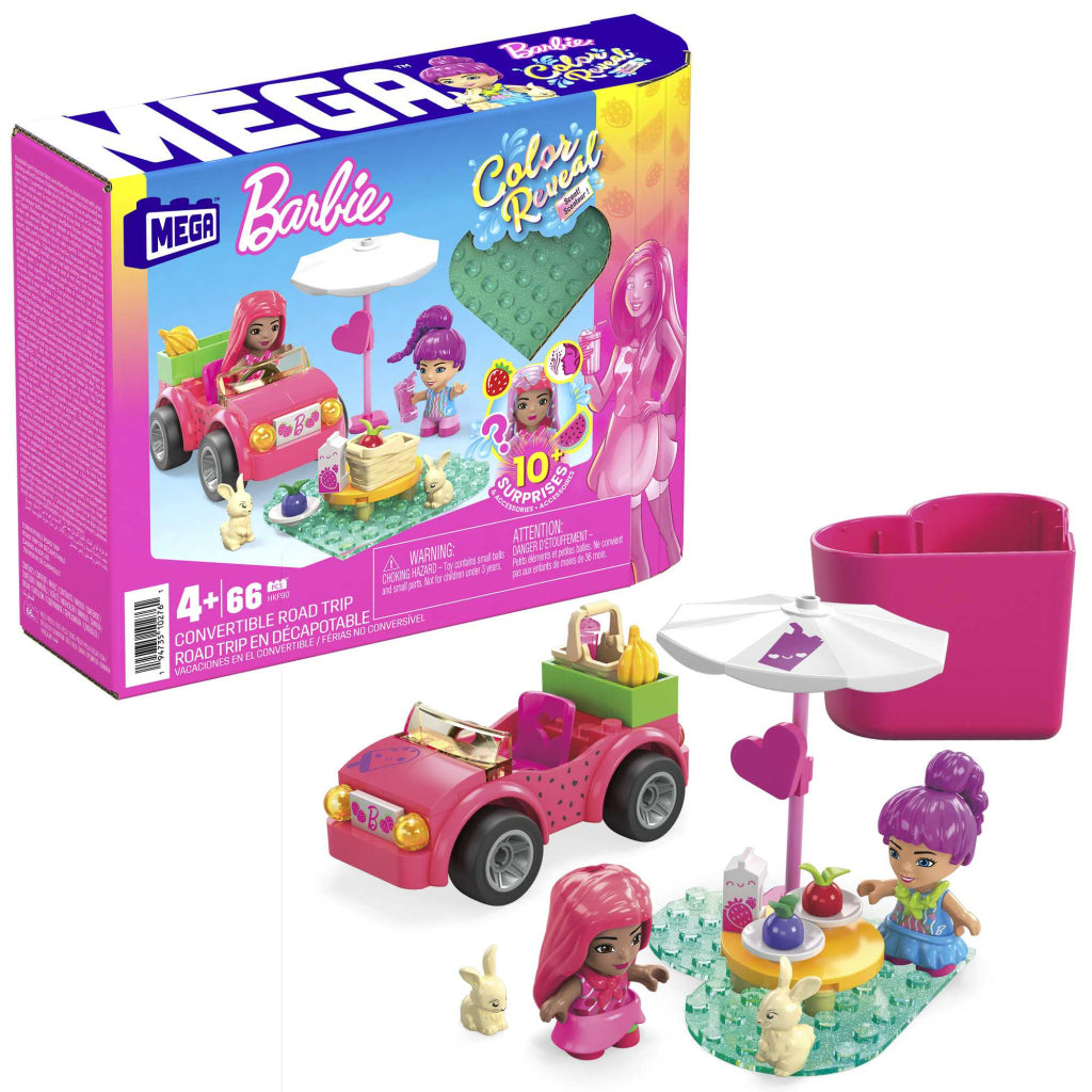 Mega Bloks Mega Barbie Color Reveal Cabrio Bouwspeelgoed Mega Bloks Joy&Bloom