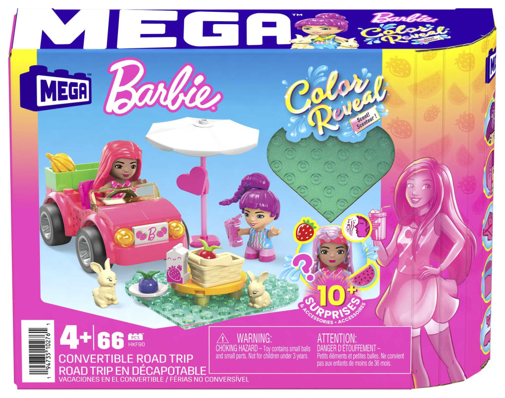 Mega Bloks Mega Barbie Color Reveal Cabrio Bouwspeelgoed Mega Bloks Joy&Bloom