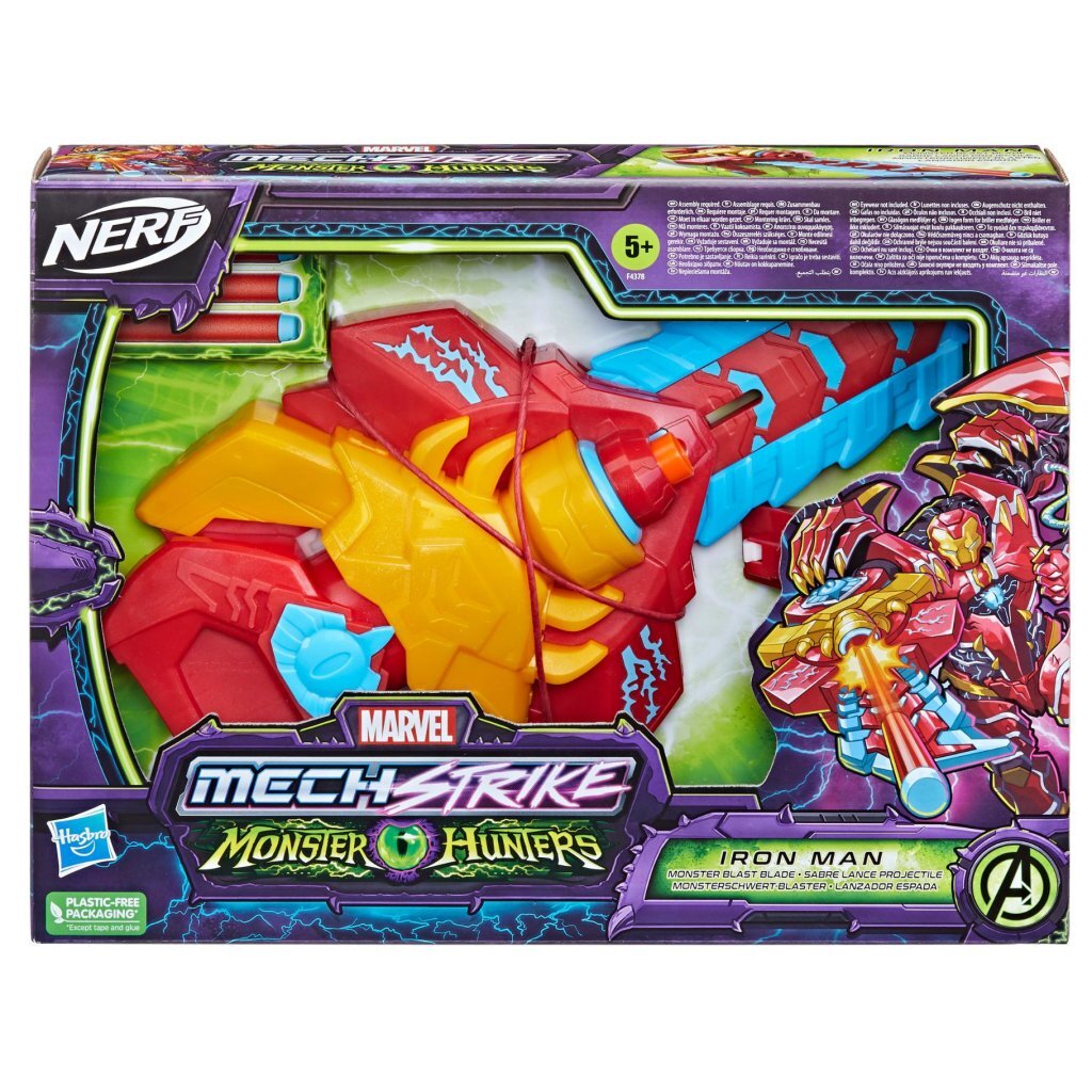 Nerf Marvel Mech Strike Monster Hunters Iron Man + 3 Darts Default Title Nerf N Strike Dartblasters Joy&Bloom