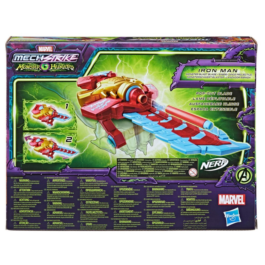 Nerf Marvel Mech Strike Monster Hunters Iron Man + 3 Darts Nerf N Strike Dartblasters Joy&Bloom