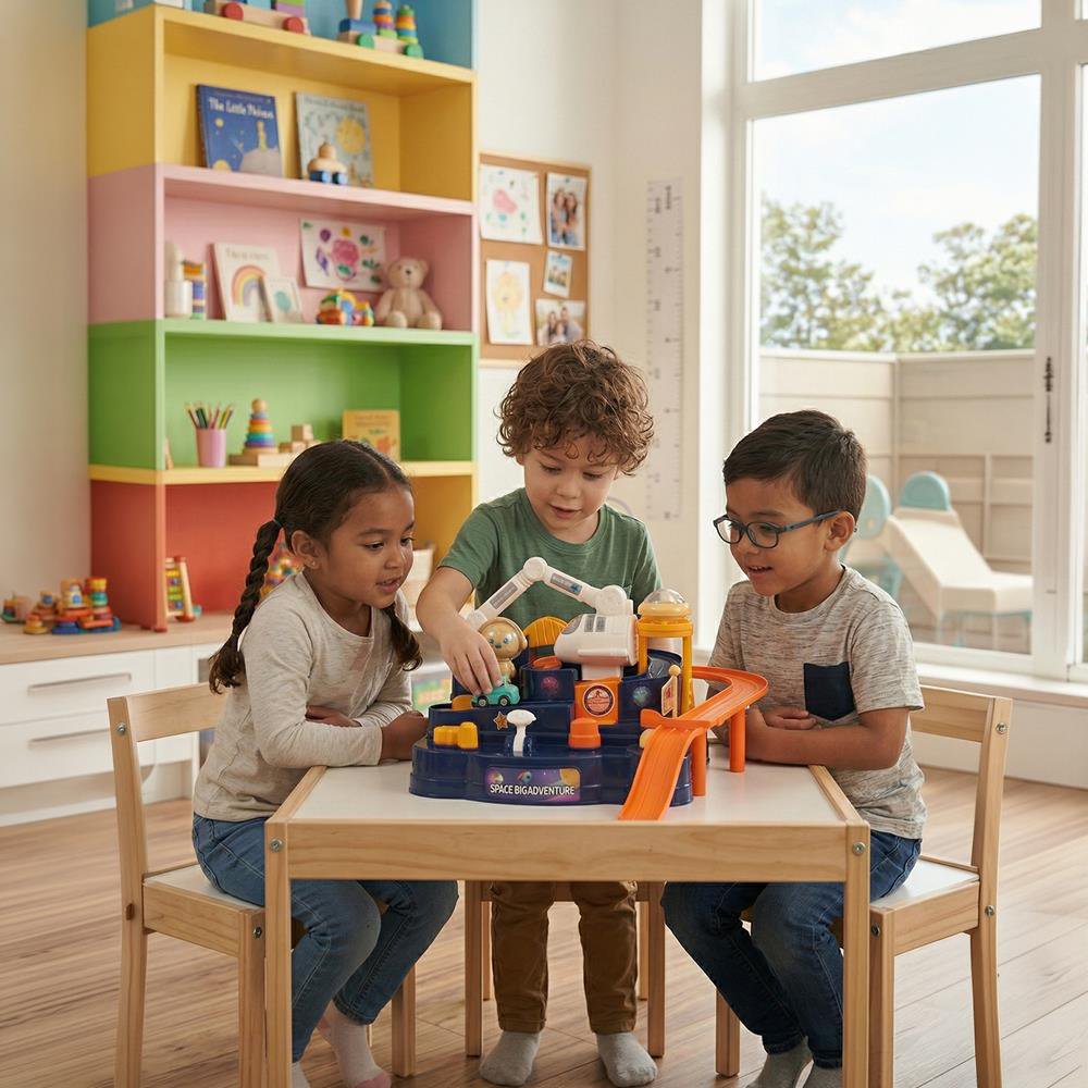 Ogi Mogi Toys ruimteavontuurspeelset met 4 knoppen Joy&Bloom