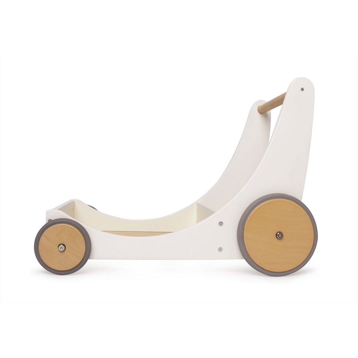 Kinderfeets 2-in-1 houten opbergkar & loopwagen - Wit Joy&Bloom