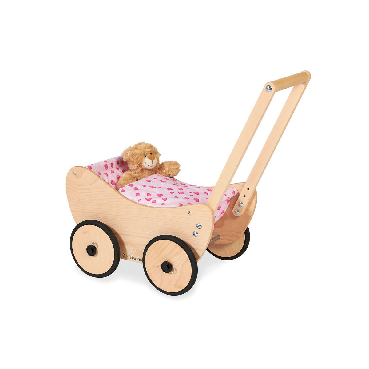 Poppenwagen "Trixi", natuurlijk, 2 delen Poppenspeelgoed Joy&Bloom