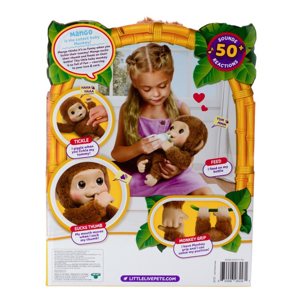 Little Live Pets Mijn Baby Aap + Geluid Dieren Joy&Bloom