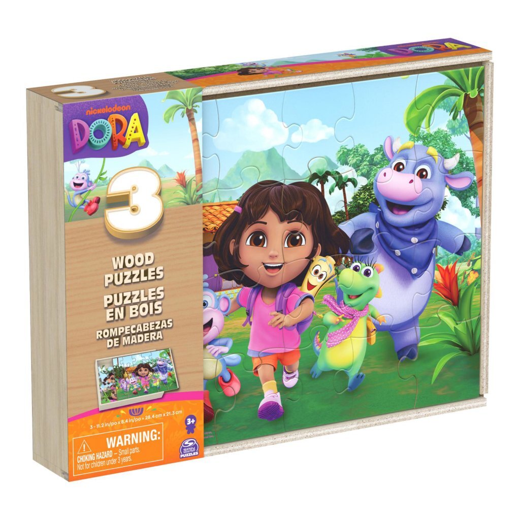 Dora 3In1 Houten Puzzel 3X24 Stukjes Default Title Puzzels Joy&Bloom