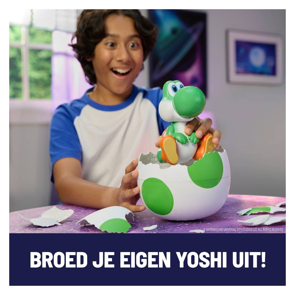 Super Mario Hatching Yoshi + Licht En Geluid Actiefiguren/Speelfiguren Joy&Bloom