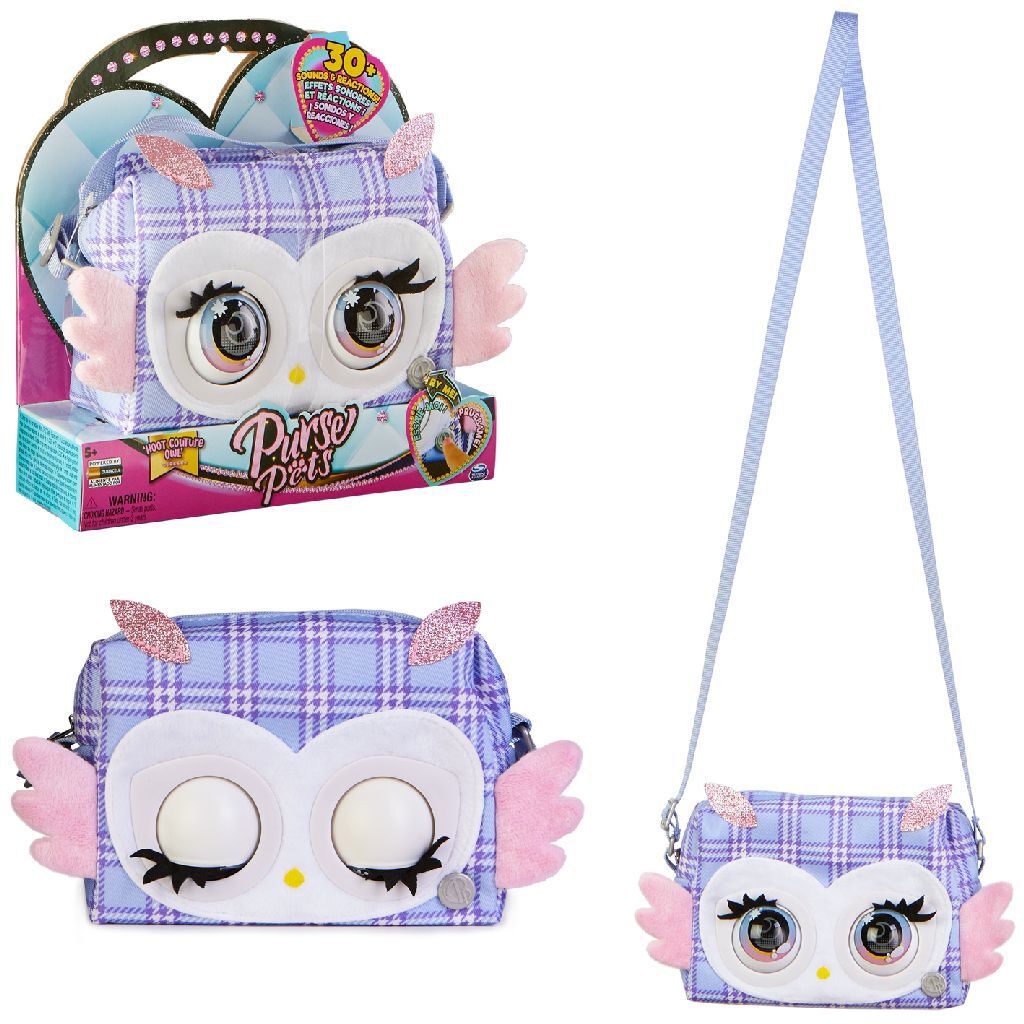 Purse Pets Hoot Couture Owl + Geluid Default Title Rugzakken en Tassen Joy&Bloom