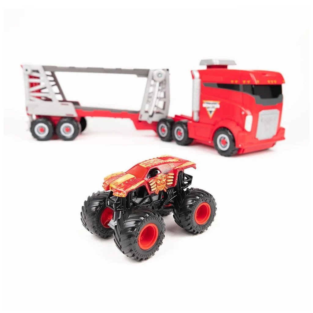Monster Jam Transportwagen + Monstertruck Transporter Joy&Bloom