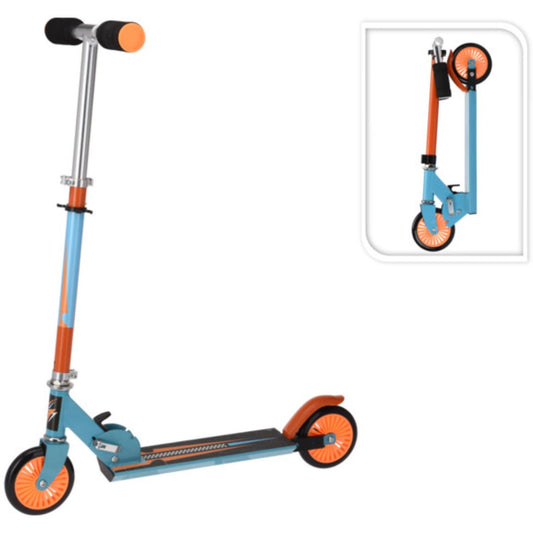 Xq Max Opvouwbare Step Met Voetrem - Blauw Met Oranje Default Title Buitenspeelgoed Joy&Bloom