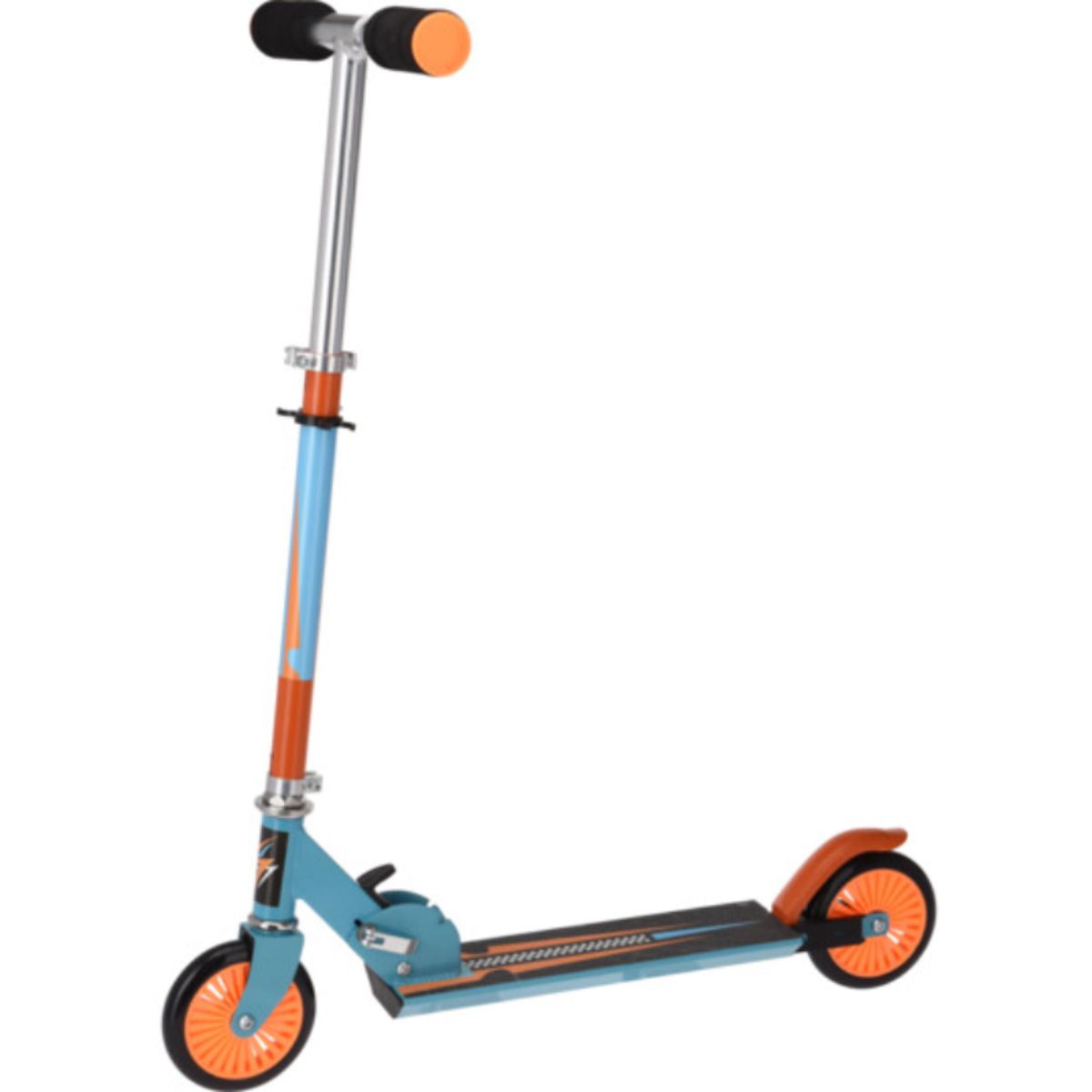 Xq Max Opvouwbare Step Met Voetrem - Blauw Met Oranje Buitenspeelgoed Joy&Bloom