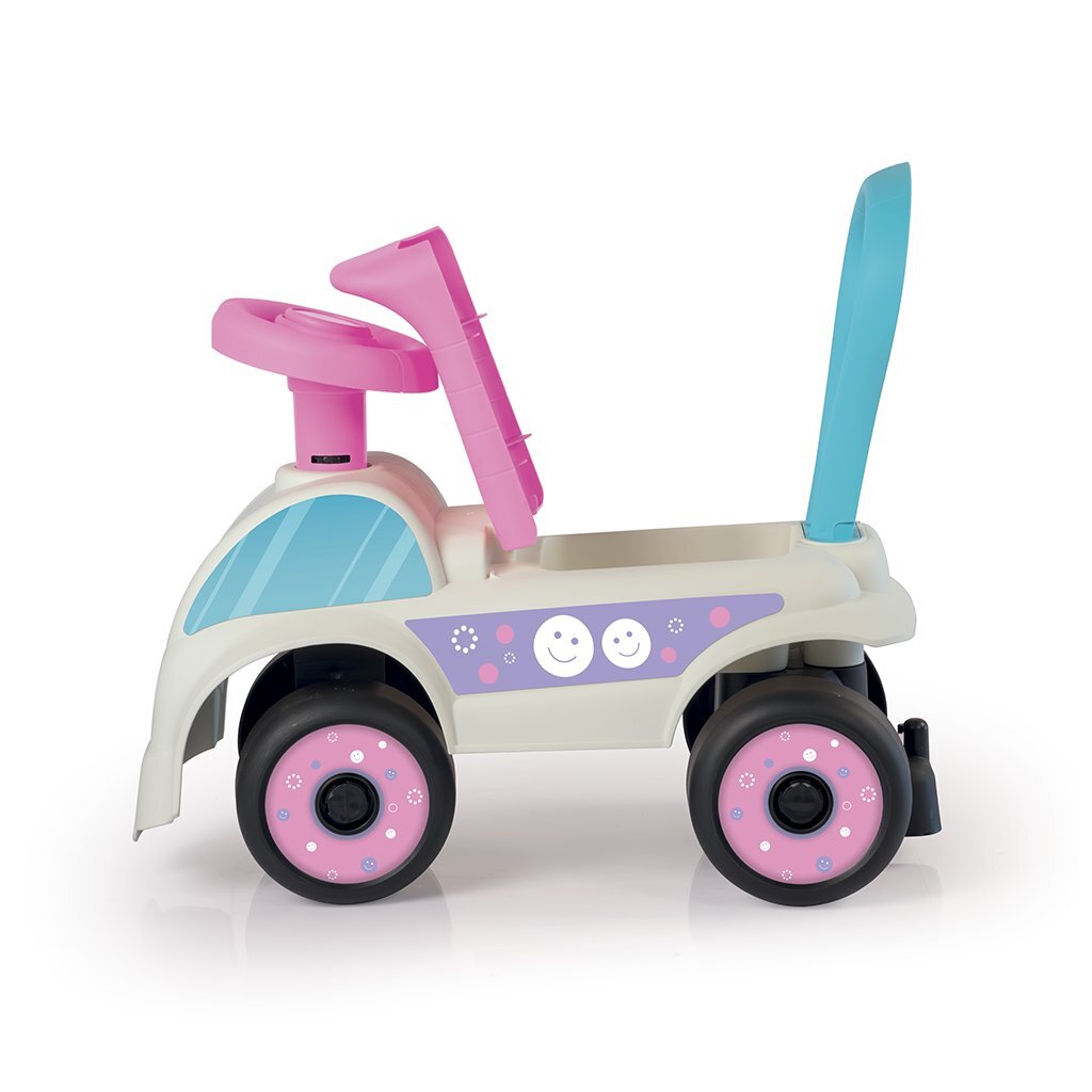 Dolu Loopauto Roze/Wit Loopauto's Joy&Bloom