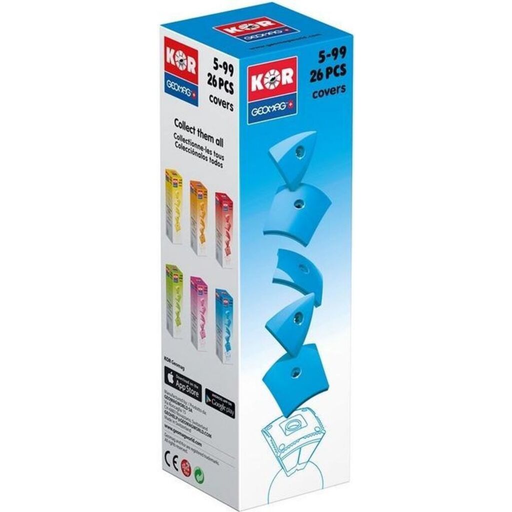 Geomag Kor Color Covers 26-Delig Blauw Bouwen/Bouwpakket Joy&Bloom