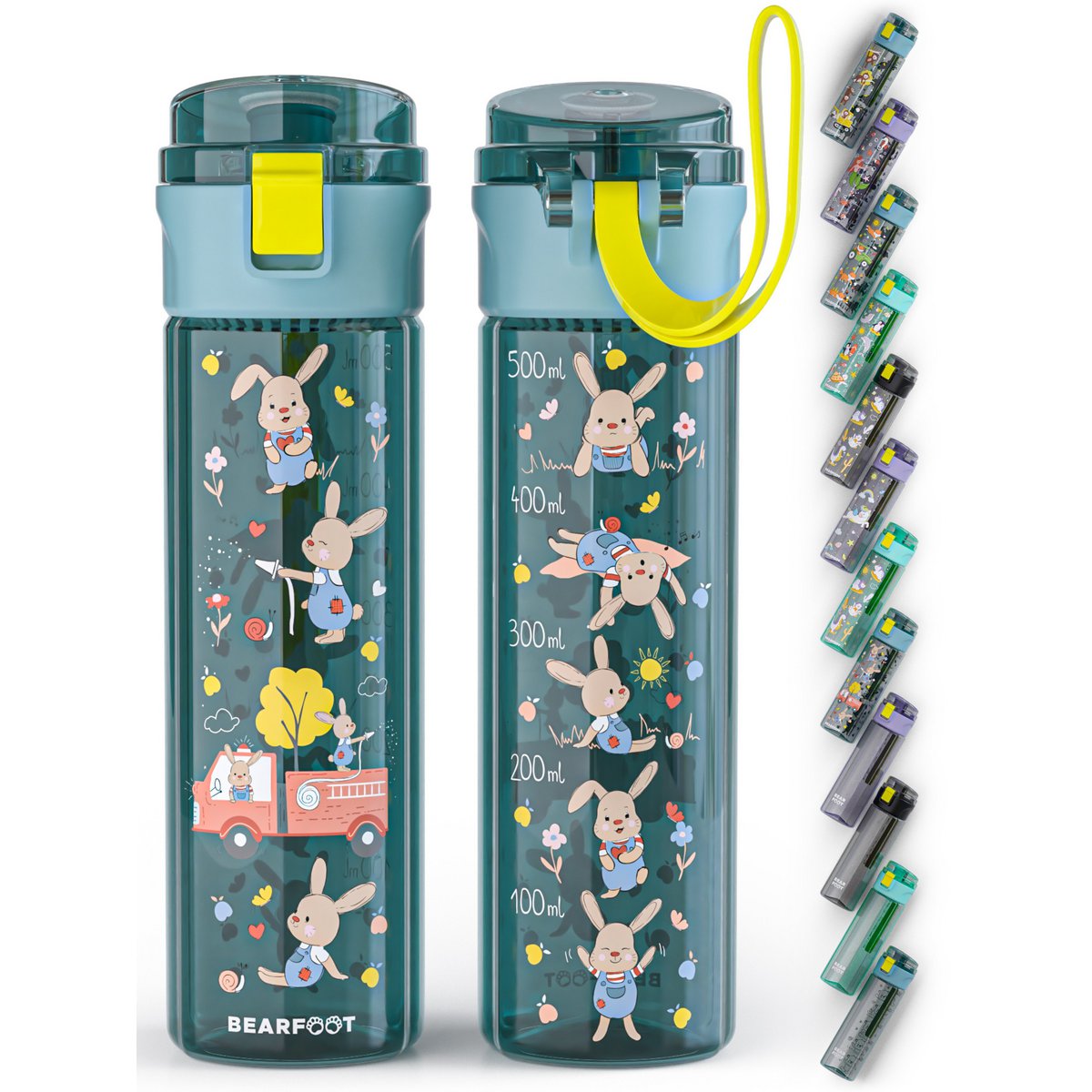 Kinderdrinkfles, 500ml, lichtgewicht - brandweer blauw Joy&Bloom