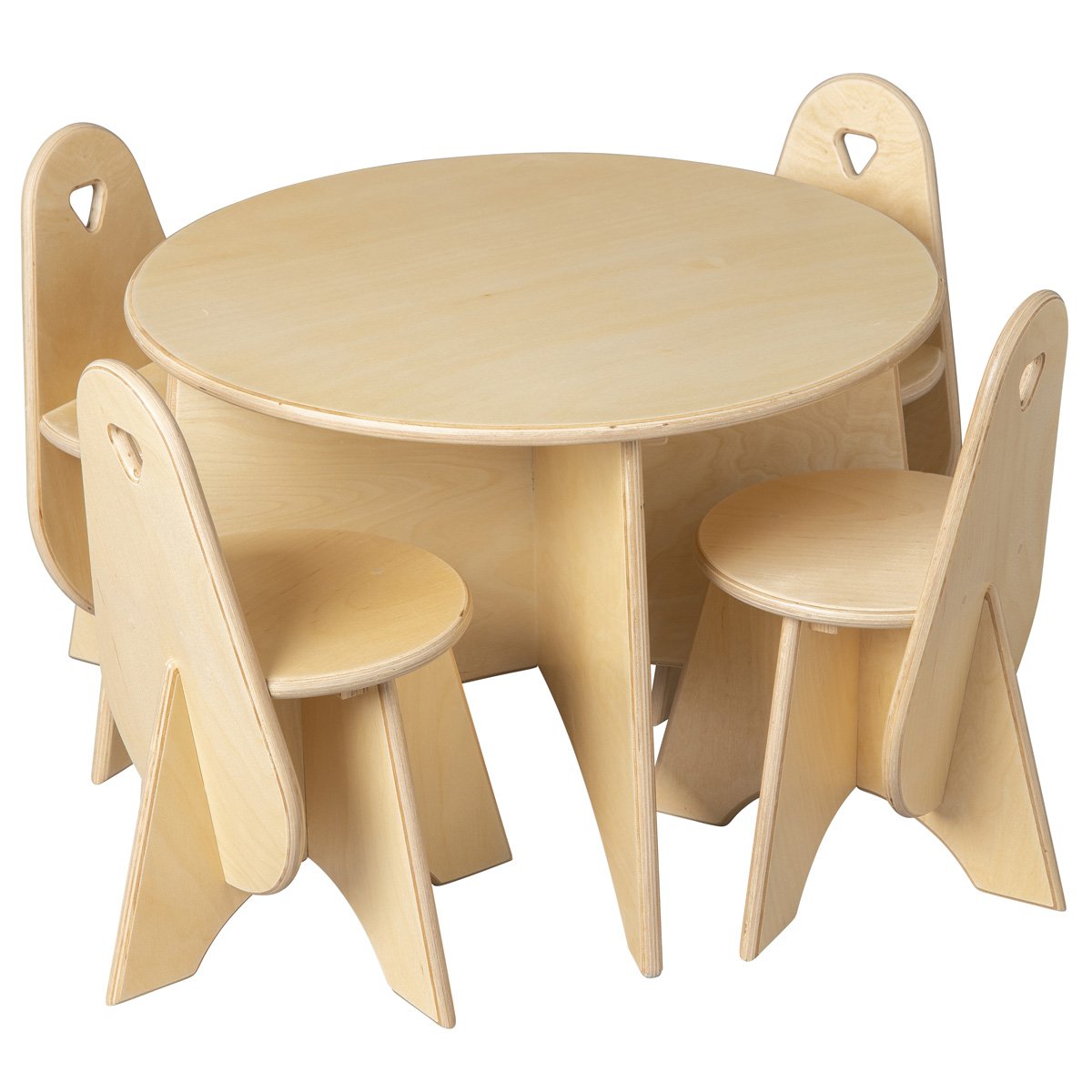 Pertina - Van Dijk Toys houten ronde kinder tafel Apollo voor Kleuters - Ø75 cm hoogte 60 cm Joy&Bloom