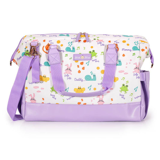 Milk&Moo waterdichte luiertas voor jongens en meisjes, groot Joy&Bloom