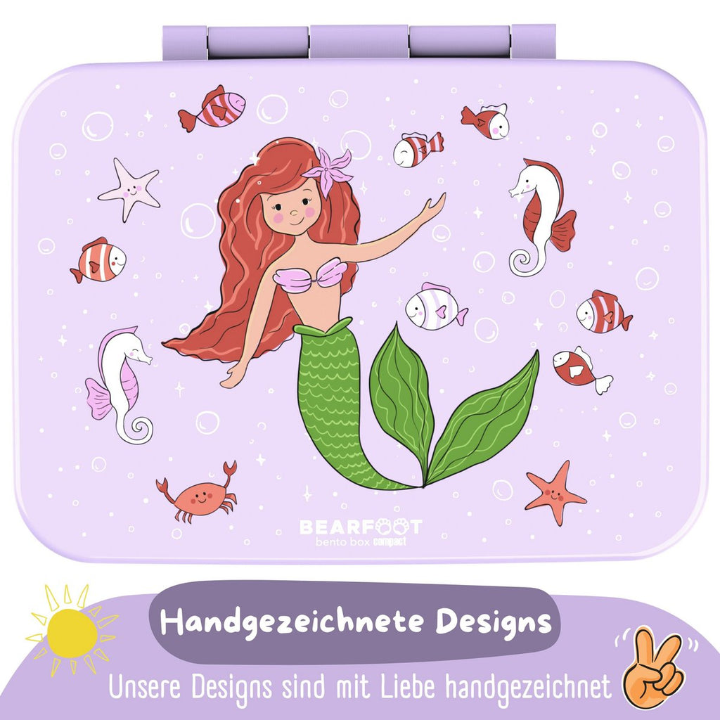 Lunchbox, lek -proof - zeemeermin lila Joy&Bloom